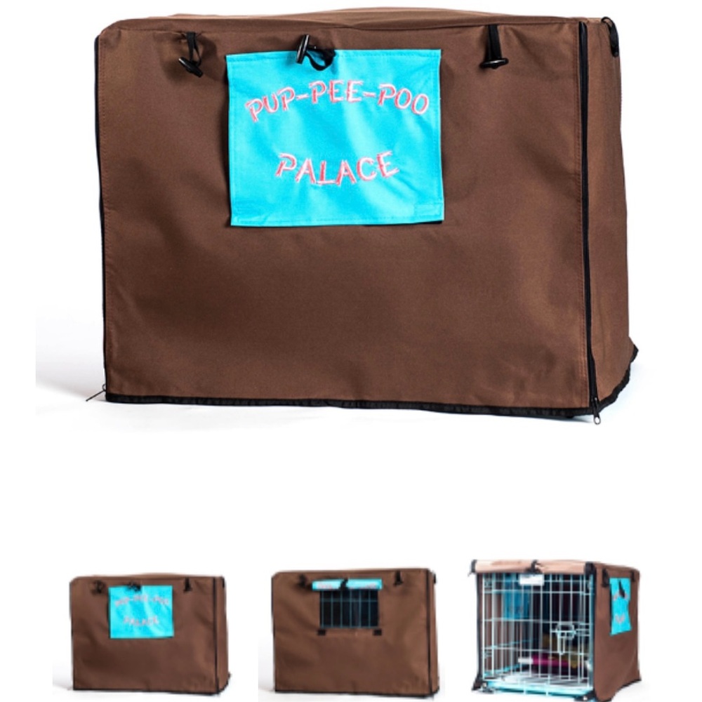 Pup-Pee-Poo-Palace Pet Palace Crate Cover 24x18x18 Brown NWOT